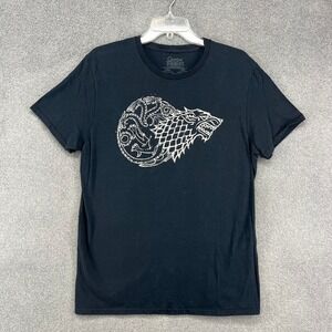 Game of Thrones Stark Wolf‎ Sigil T Shirt Black Large Adult Official HBO